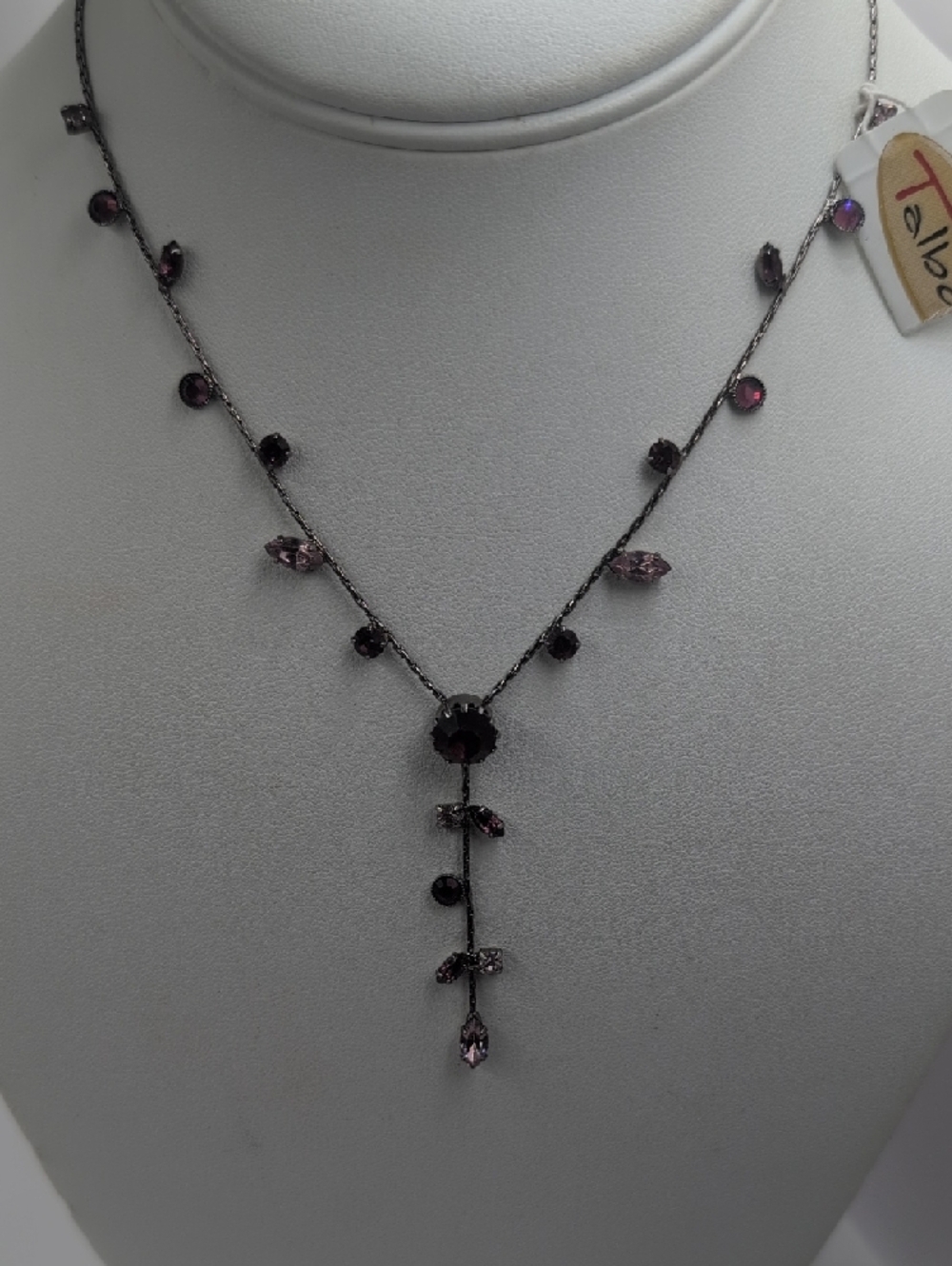 Talbots NWT Delicate Purple Teardrop Pendant Necklace - Women Jewelry BB15 - Picture 4 of 6
